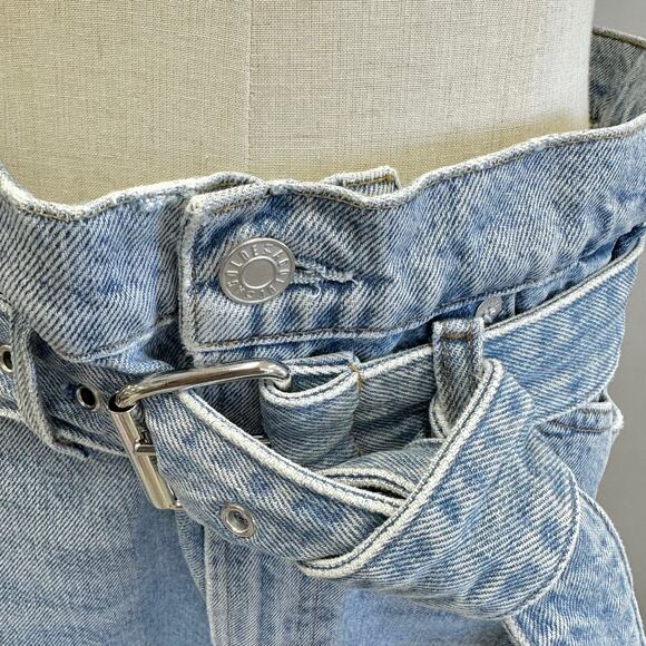 AGOLDE Reworked 90s Paperbag Jeans Straight Leg High Rise Belted Size 29 - Picture 6 of 16